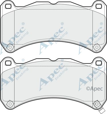 APEC BRAKING Комплект тормозных колодок, дисковый тормоз PAD1666